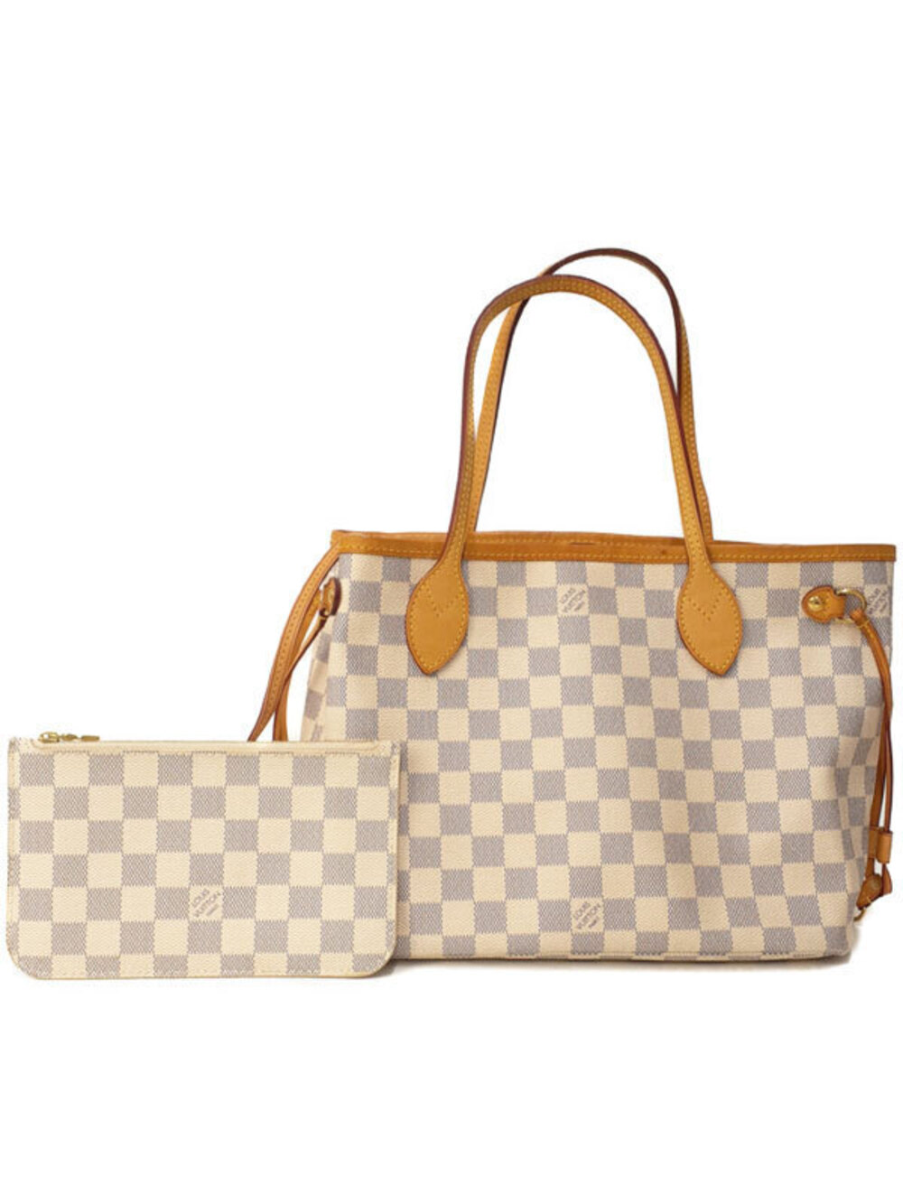 Louis Vuitton Damier Azur White Neverfull Tote Bag